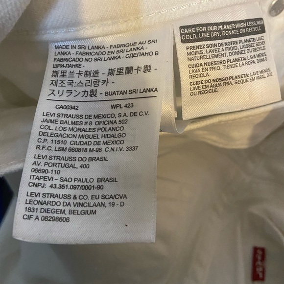 Levis white bermuda denim Shorts mens 31 coastal summer unisex - Picture 2 of 6